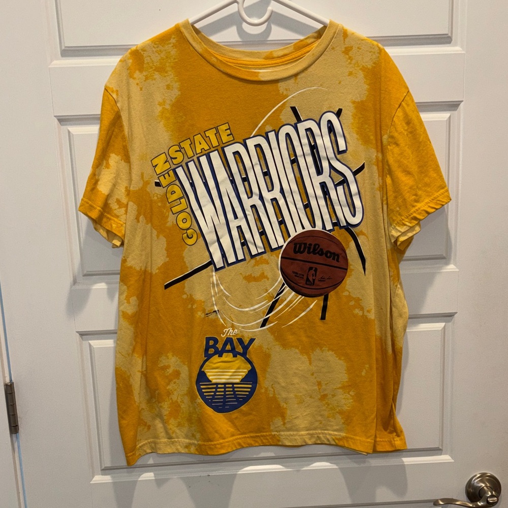 NBA Golden State Warriors Yellow Tie-Dye Graphic Tee